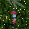 Northlight 6.25" Blue and Red Bohemian Christmas Pom Pom Ornament